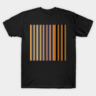 Orange and black stripe pattern T-Shirt